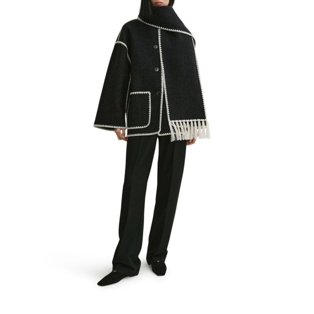Toteme Women Wool Jacket With Scarf - Picture 2 of 6